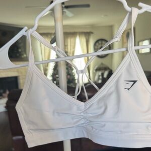 Gymshark White Strappy Sports Bra